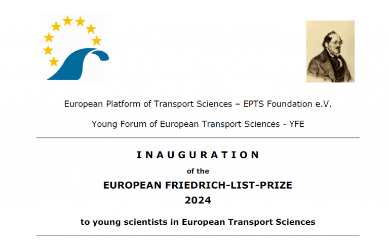 Natječaj za 19. Europsku nagradu Friedrich List 2024 za mlade znanstvenike iz područja prometa