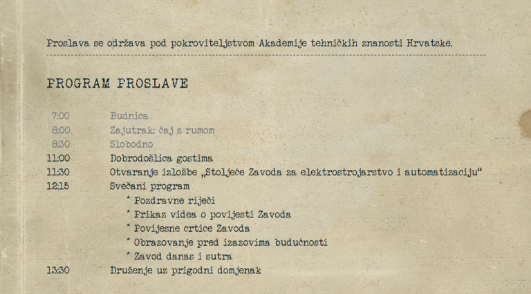 FER-ov Zavod za elektrostrojarstvo i automatizaciju slavi 100 godina