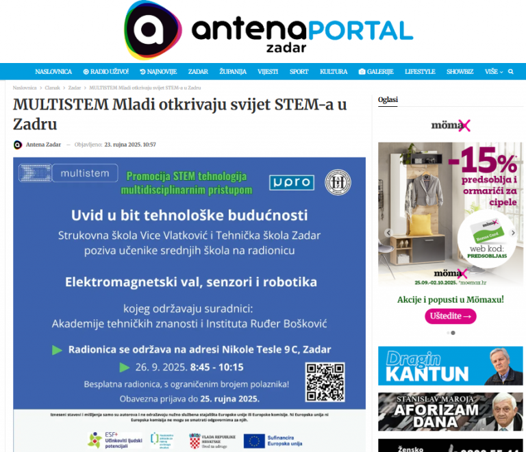 Gostovanje prof. dr. sc. Karolja Skale na radiju Antena Zadar – 24.9.2025.