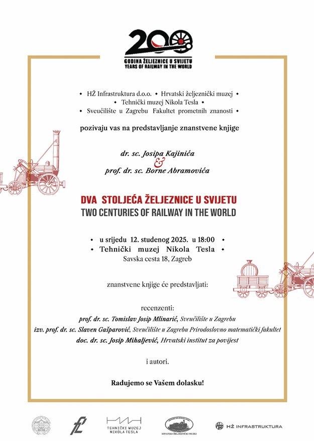 Predstavljanje knjige “Dva stoljeća željeznice u svijetu” – 12.11.2025., 18 sati, TMNT