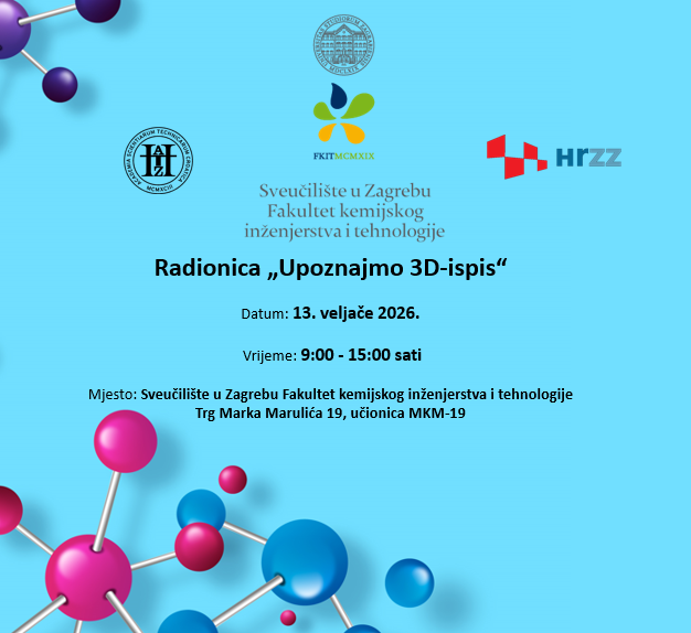 Poziv na radionicu „Upoznajmo 3D-ispis“
