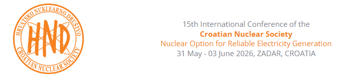 Najava 15. Međunarodne konferencije Hrvatskog nuklearnog društva, 31.5. – 3.6.2026., Zadar