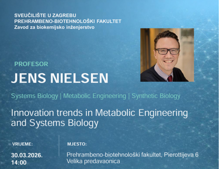 Poziv na predavanje “Innovation trends in Metabolic Engineering and Systems Biology”